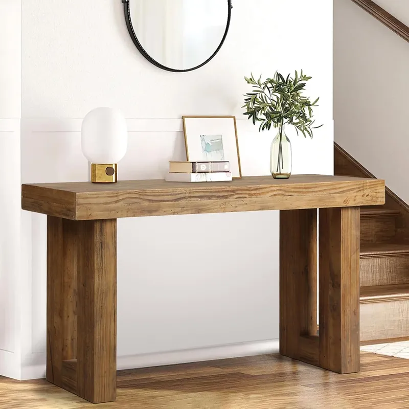 HOKYHOKY Reclaimed Solid Wood Console Table 59 inch